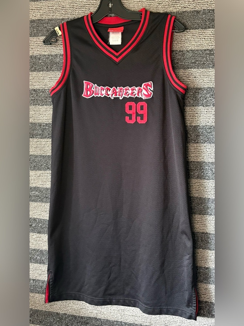 Vintage Y2K Reebok Warren Sapp Tampa Bay Bucs Jersey Dress Women’s Large EUC